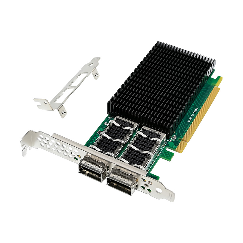 Kartu Kontroler PCIe4.0 X16 de - 100Gbe Qsfp28 Network Card ulasan dan harga